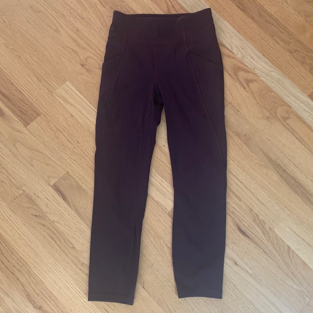 Lululemon Time to Sweat Crop 23” in Plum Shadow
